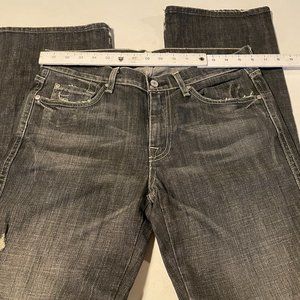 7 For All Mankind (7FAM) A-Pocket Bootcut Jeans - 32x32, Black/Gray